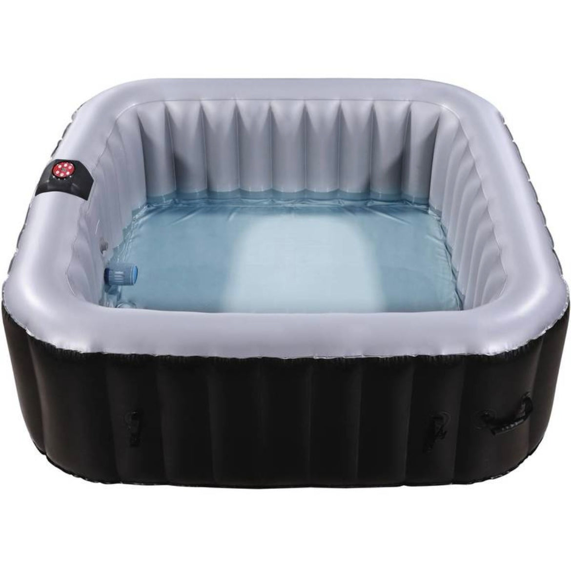 Spa gonfiabile in PVC - 6 posti - 185 x 185 x 65 cm - 130 getti idromassaggio - Copertura protettiva - Pannello
digitale integrato