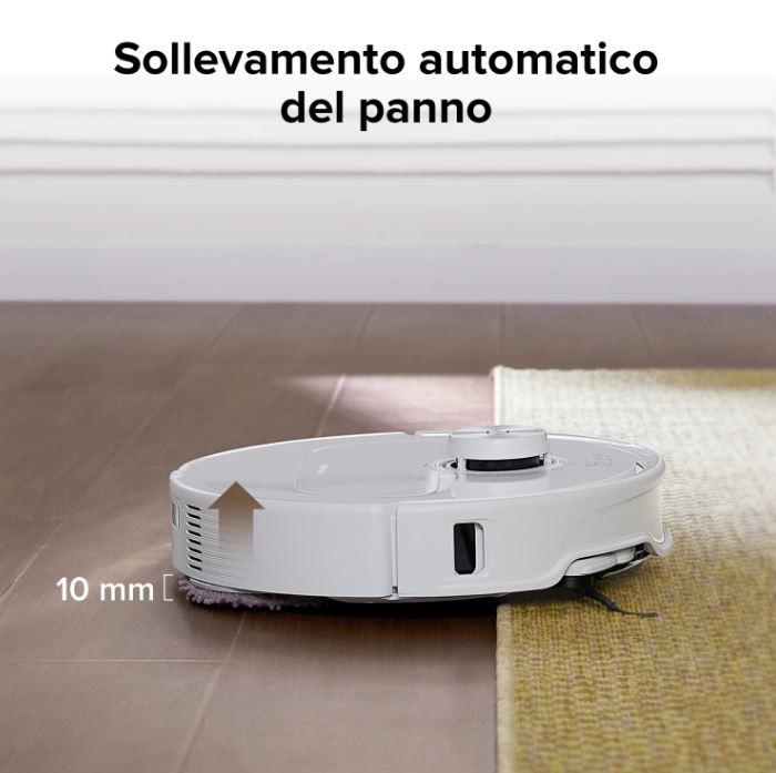 Roborock Qrevo Master, aspirapolvere robot 10000pa con spazzole laterali/doppio Rotary Mop, assistente vocale intelligente, stazione multifunzione 3.0, bianco
