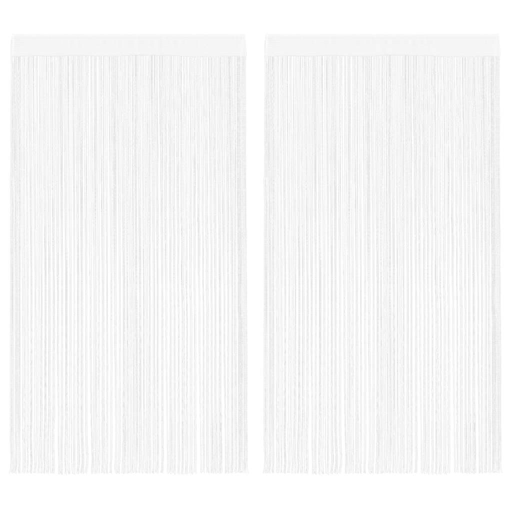 2 Pz Tende a Fili 100x250 cm Bianche