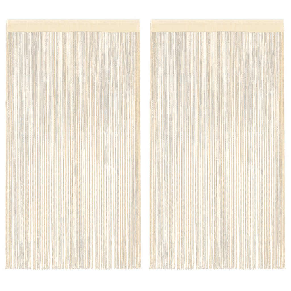 2 Pz Tende a Fili 140x250 cm Crema