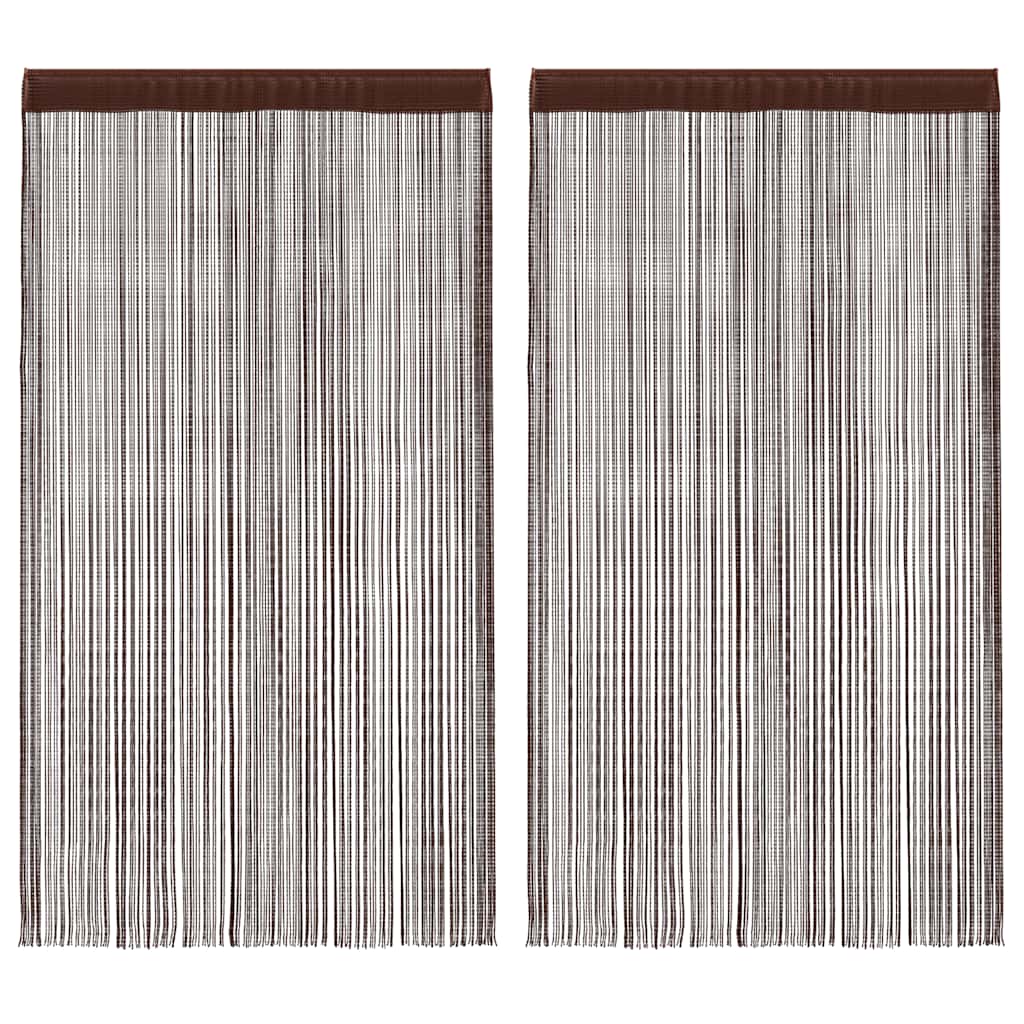 2 Pz Tende a Fili 100x250 cm Marroni