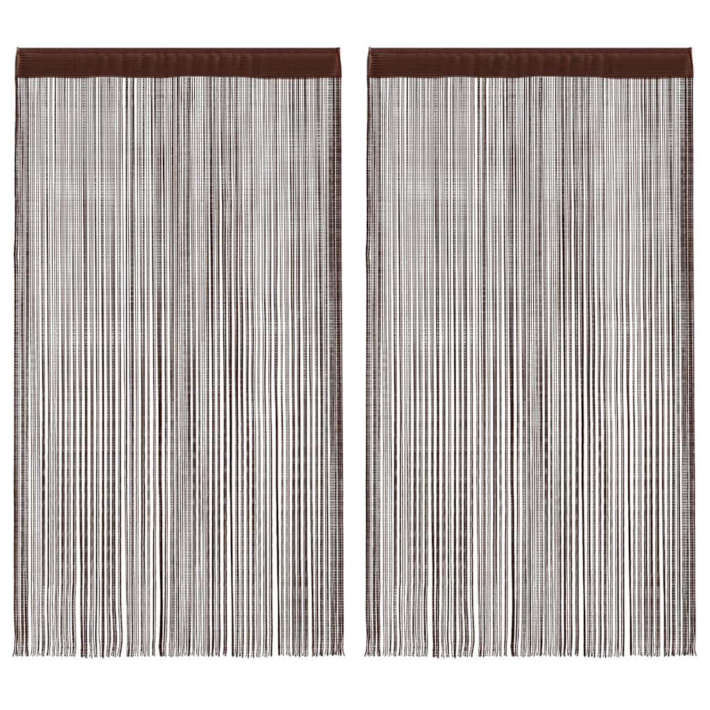 2 Pz Tende a Fili 140x250 cm Marroni