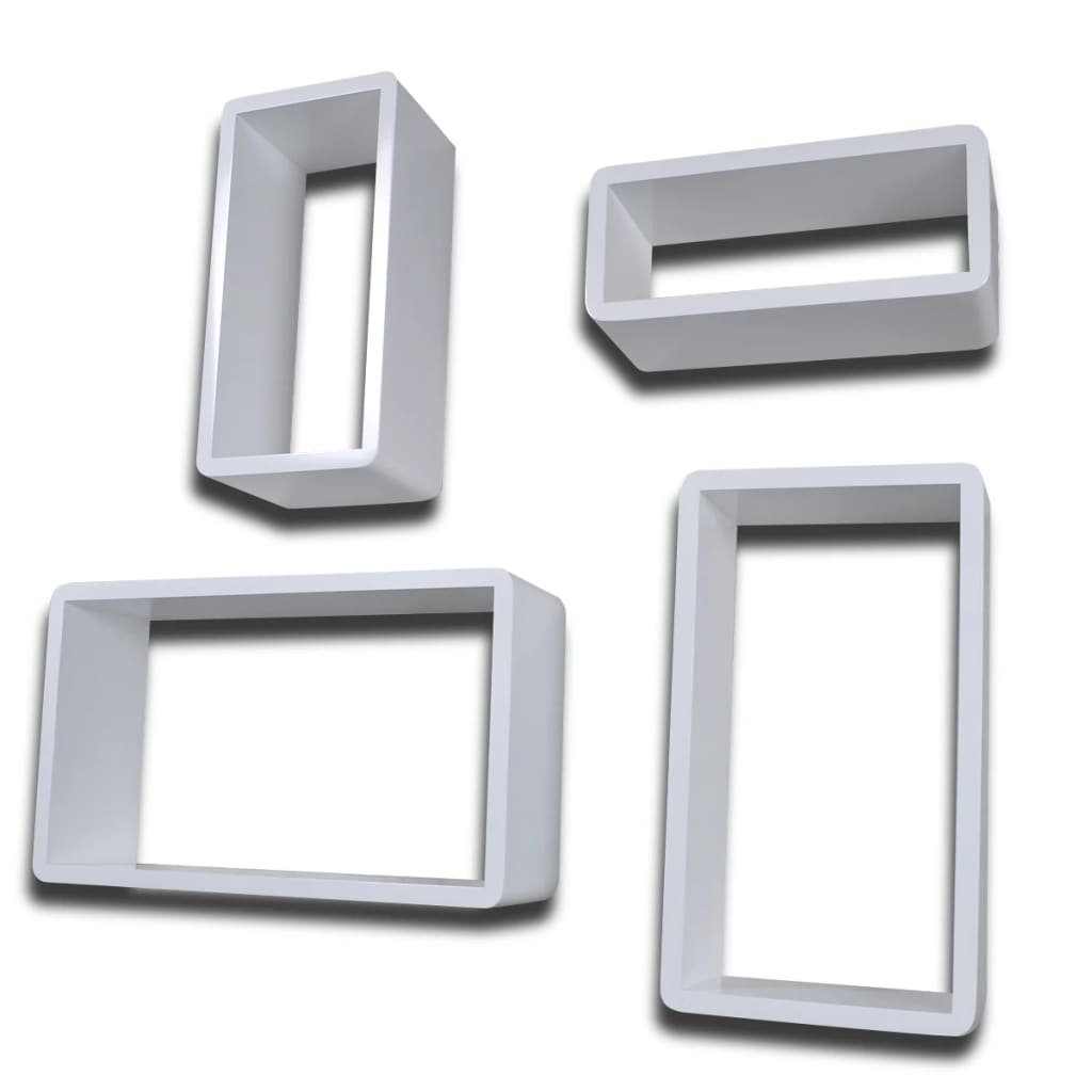 Mensole a Cubo da Parete 8 pz Bianco