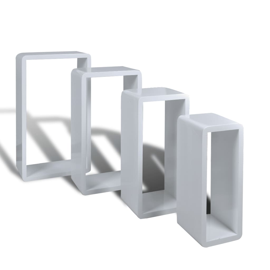 Mensole a Cubo da Parete 8 pz Bianco