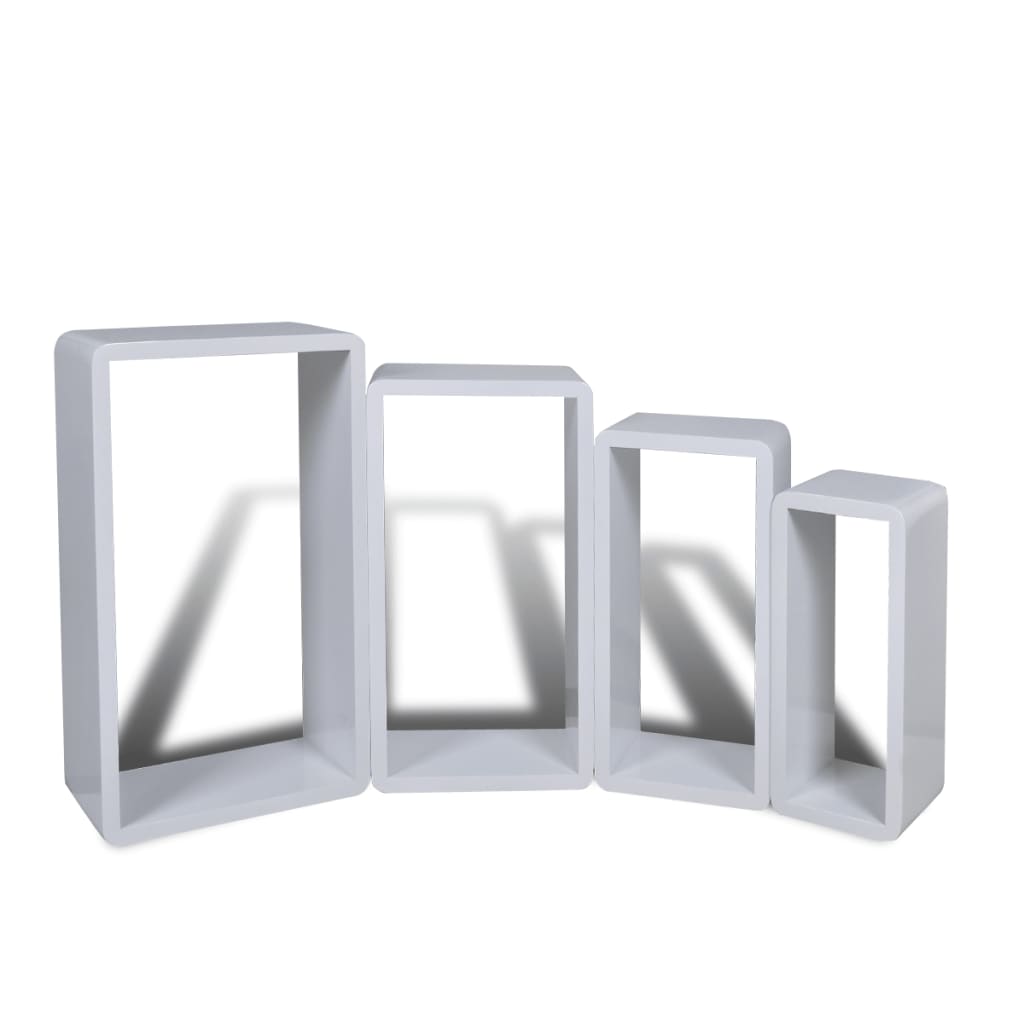 Mensole a Cubo da Parete 8 pz Bianco