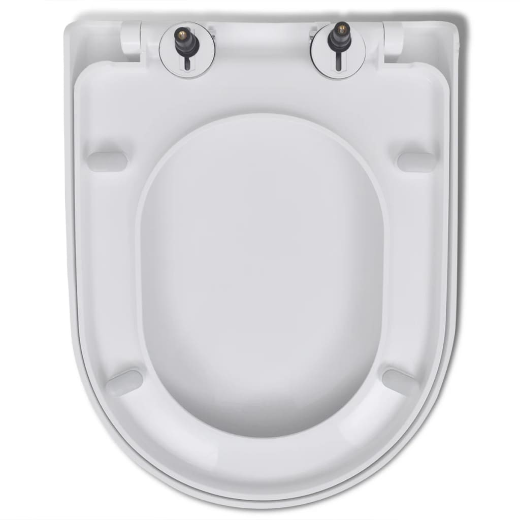 Copriwater Ammortizzato e Sgancio Rapido Bianco Quadrato