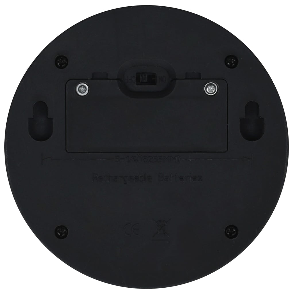 Lampade Solari da Parete da Esterno a LED 24 pz Rotonde Nere