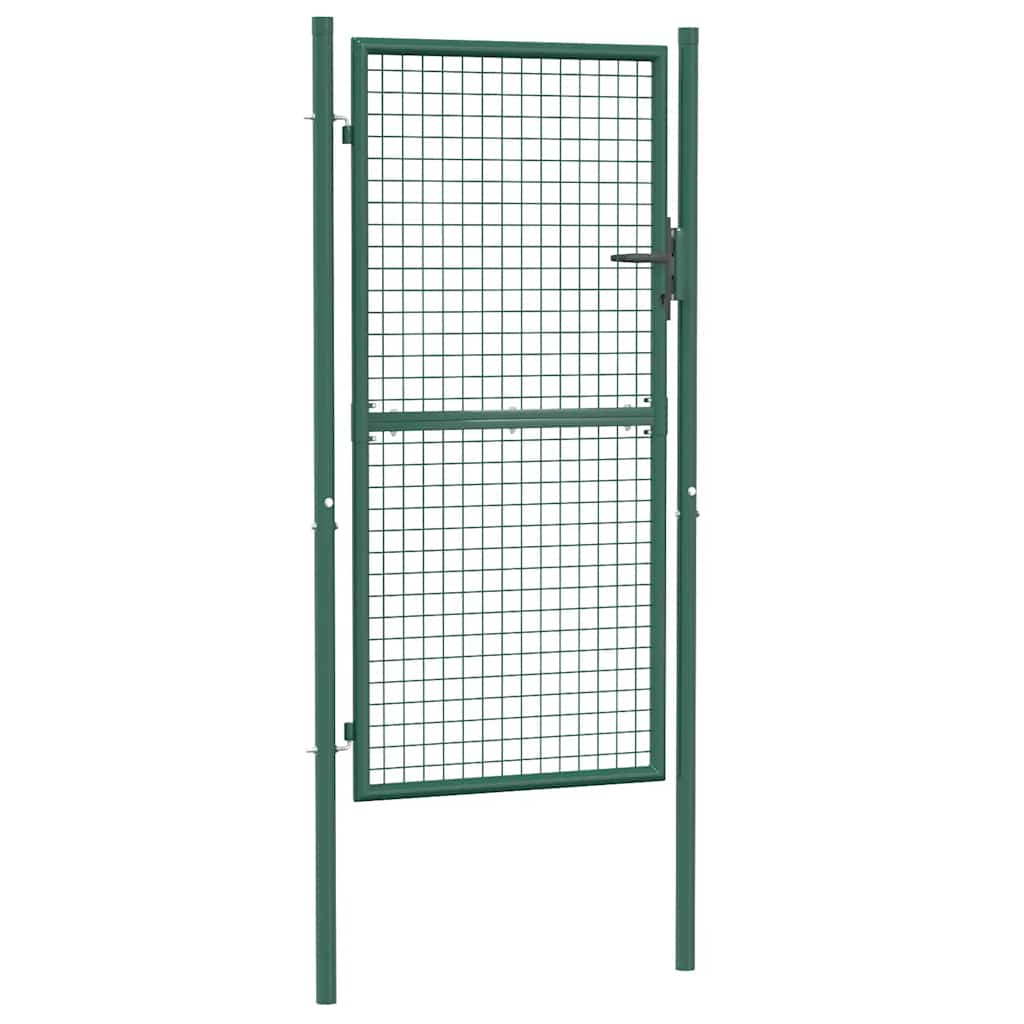 Cancello per Recinzione in Acciaio 100x175 cm Verde