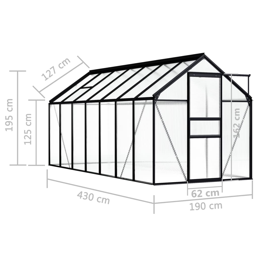 Serra Antracite in Alluminio 8,17 m²