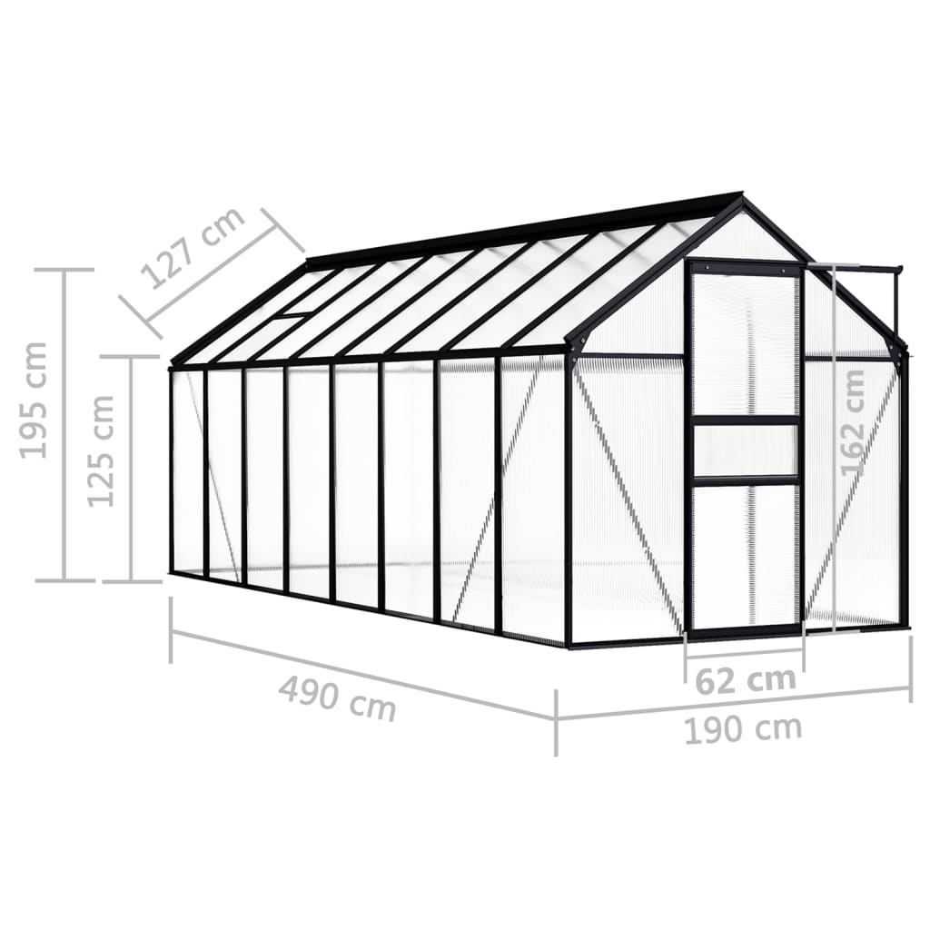 Serra Antracite in Alluminio 9,31 m²