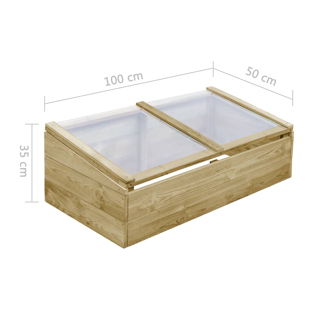Serre 2 pz in Legno di Pino Impregnato 100x50x35 cm