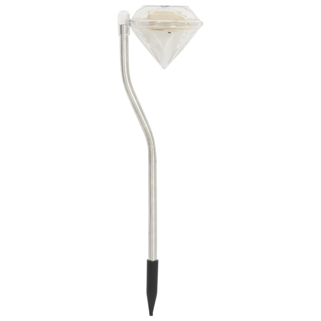 Luci Solari a LED da Giardino 6 pz 9x7,8x29,5 cm