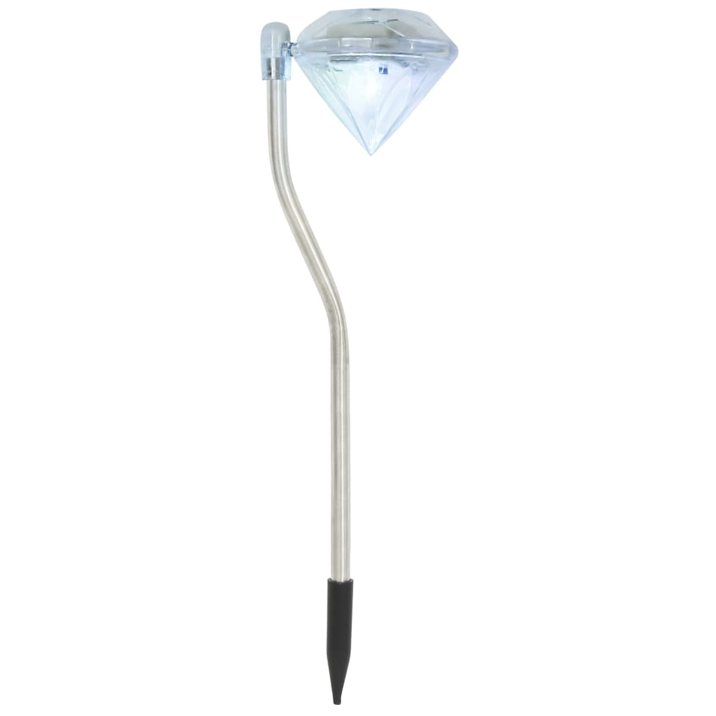 Luci Solari a LED da Giardino 6 pz 9x7,8x29,5 cm