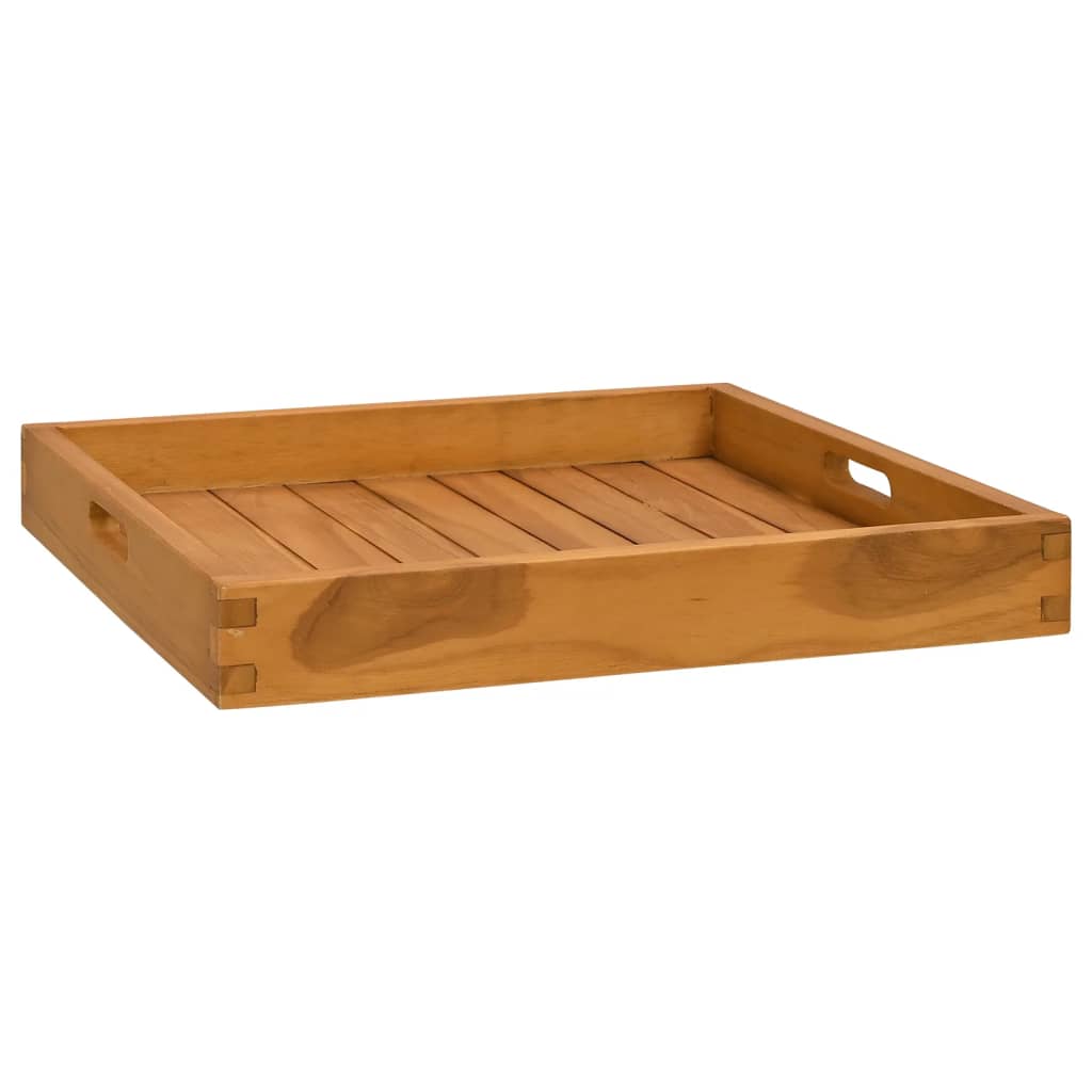 Vassoio da Portata 50x50 cm in Legno Massello di Teak