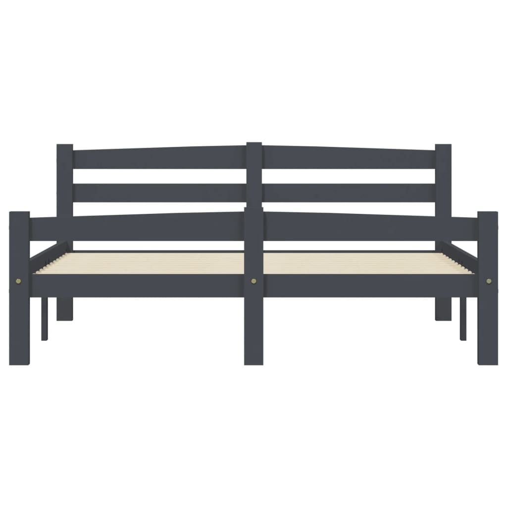 Giroletto Grigio Scuro in Legno Massello di Pino 140x200 cm