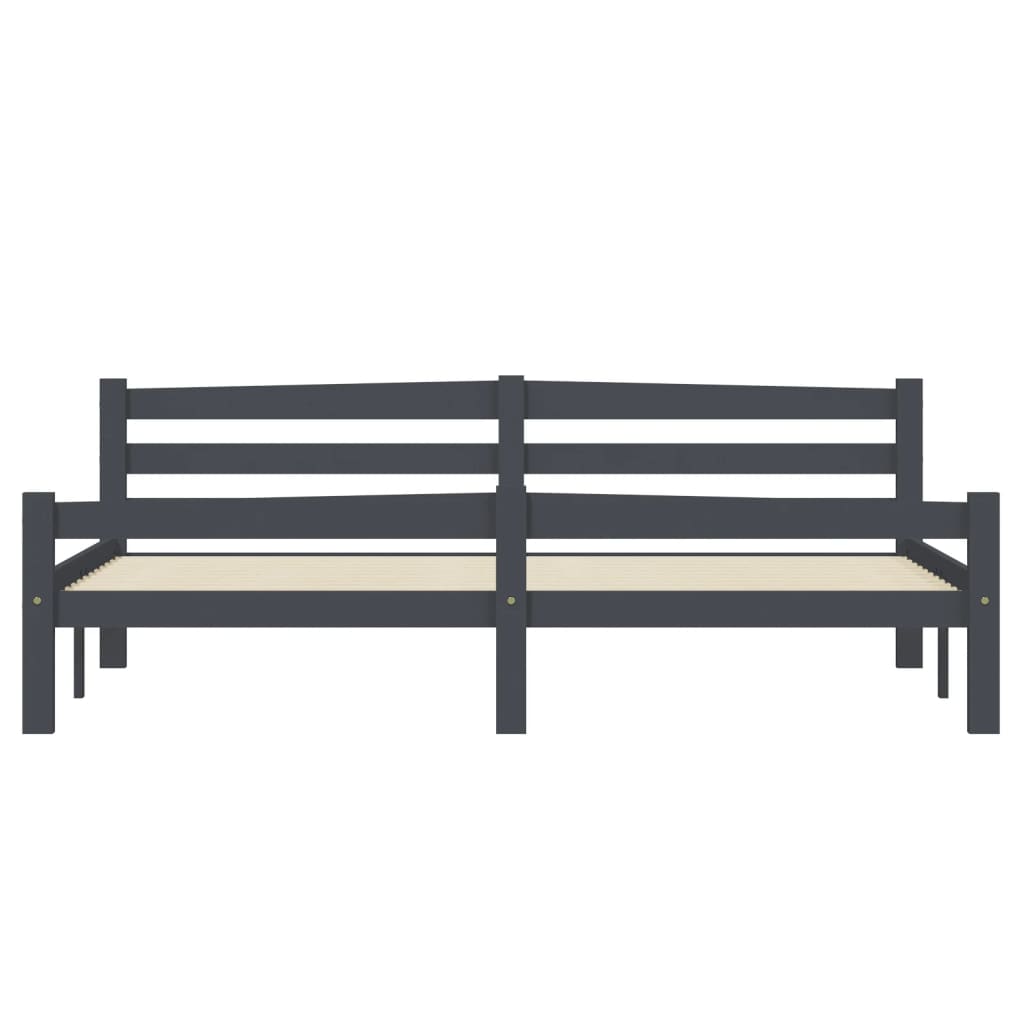 Giroletto Grigio Scuro in Legno Massello di Pino 180x200 cm