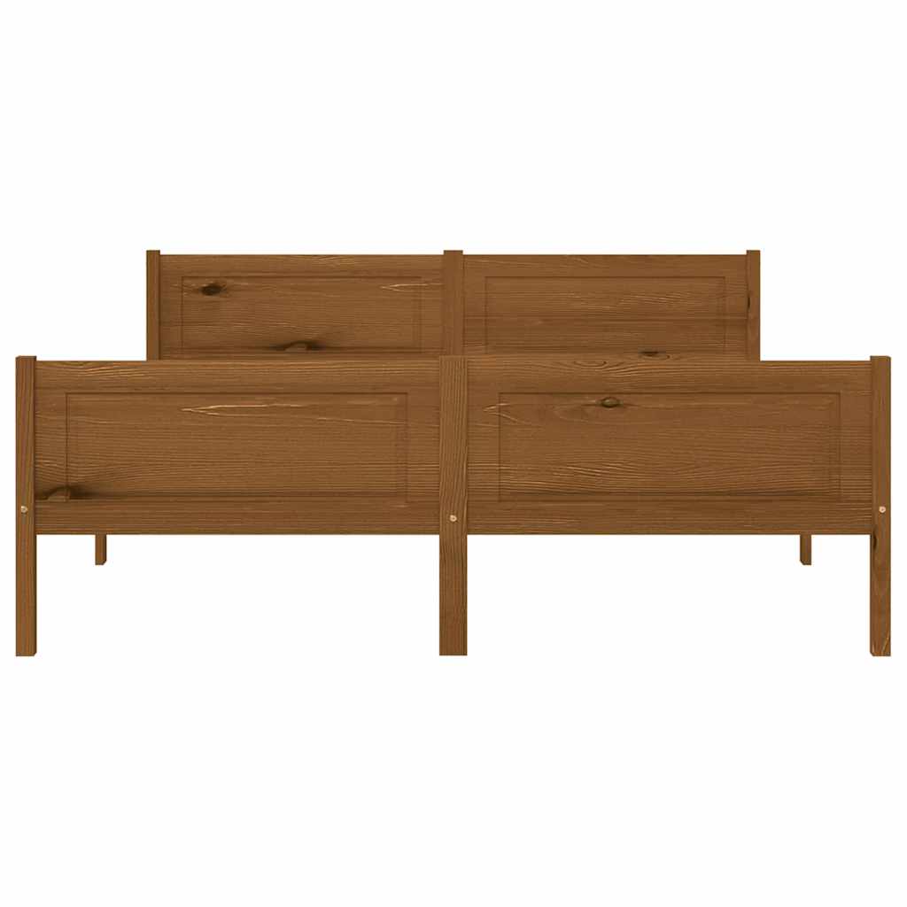 Giroletto in Legno Massello di Pino Marrone Ambrato 140x200 cm
