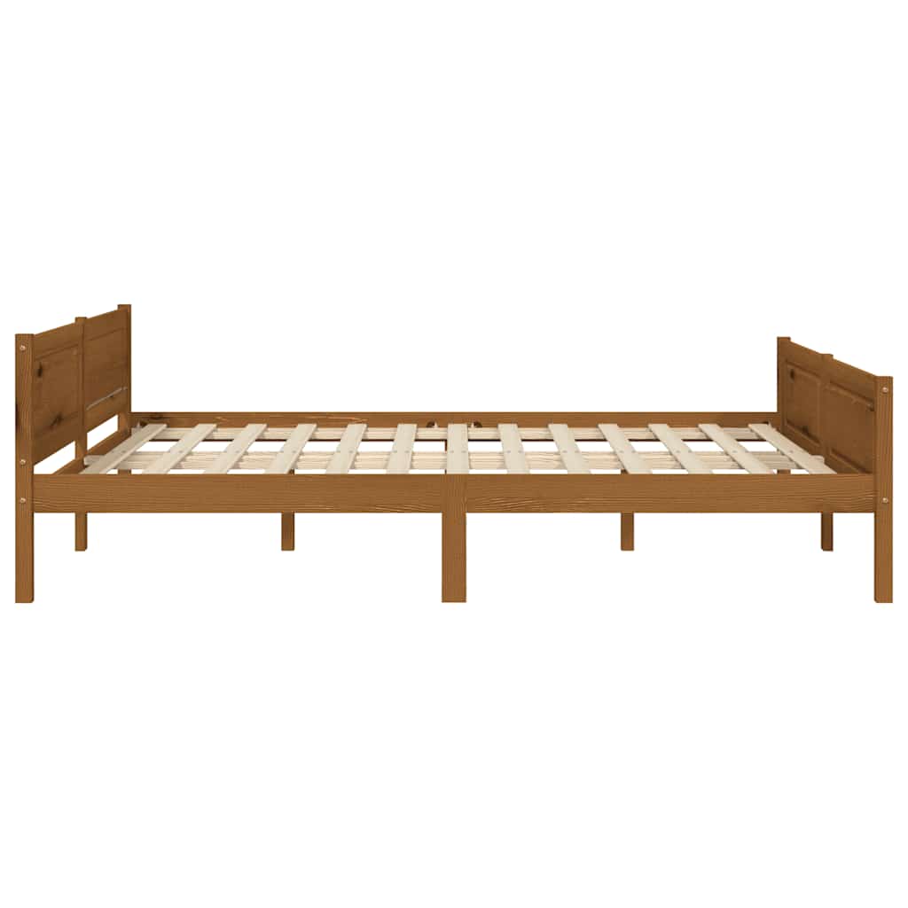 Giroletto in Legno Massello di Pino Marrone Ambrato 140x200 cm