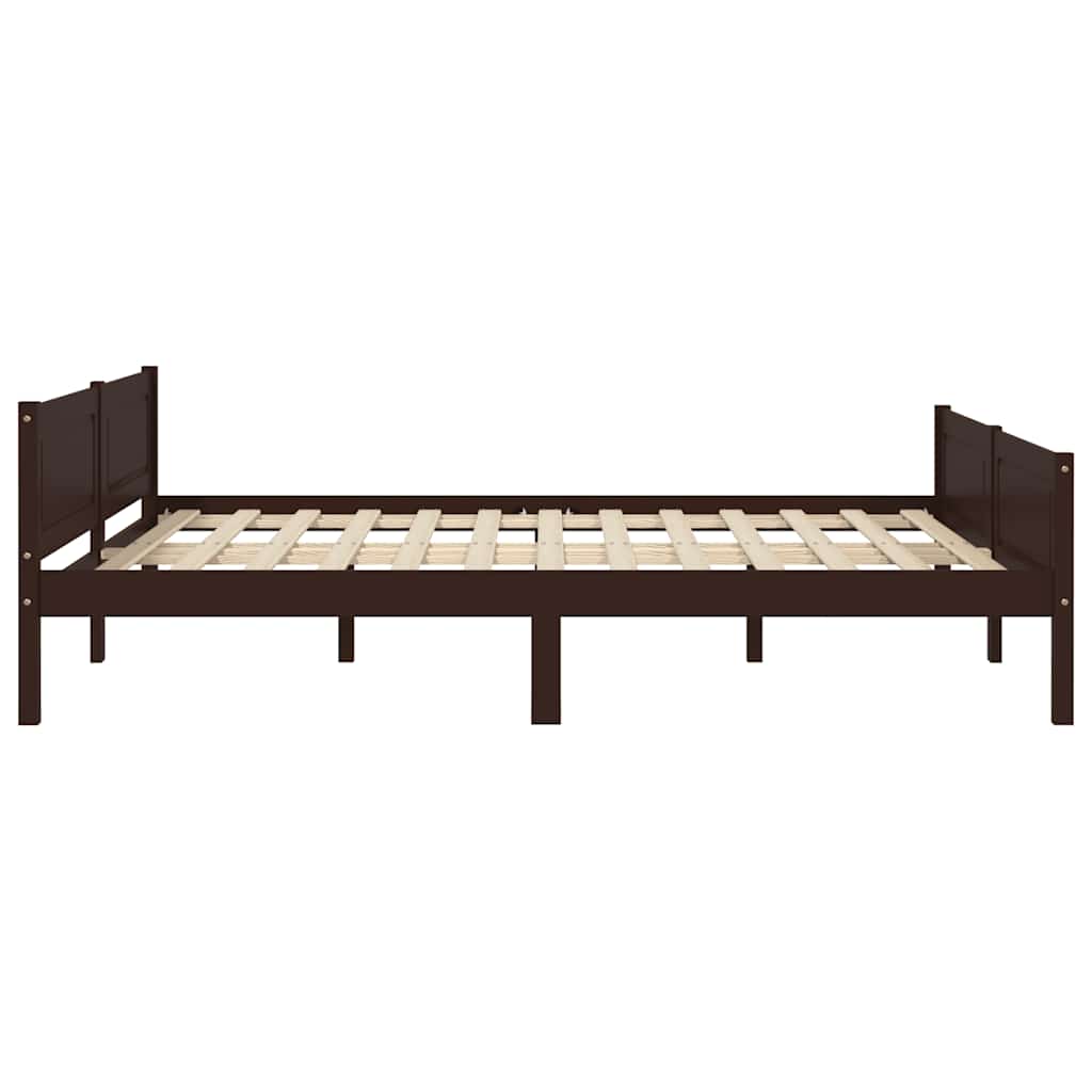 Giroletto in Legno Massello di Pino Marrone Scuro 120x200 cm