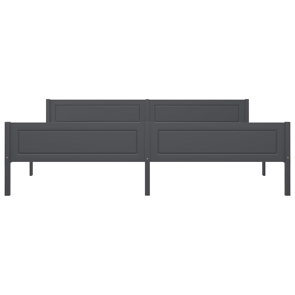 Giroletto senza Materasso Legno Massello Pino Grigio 200x200 cm