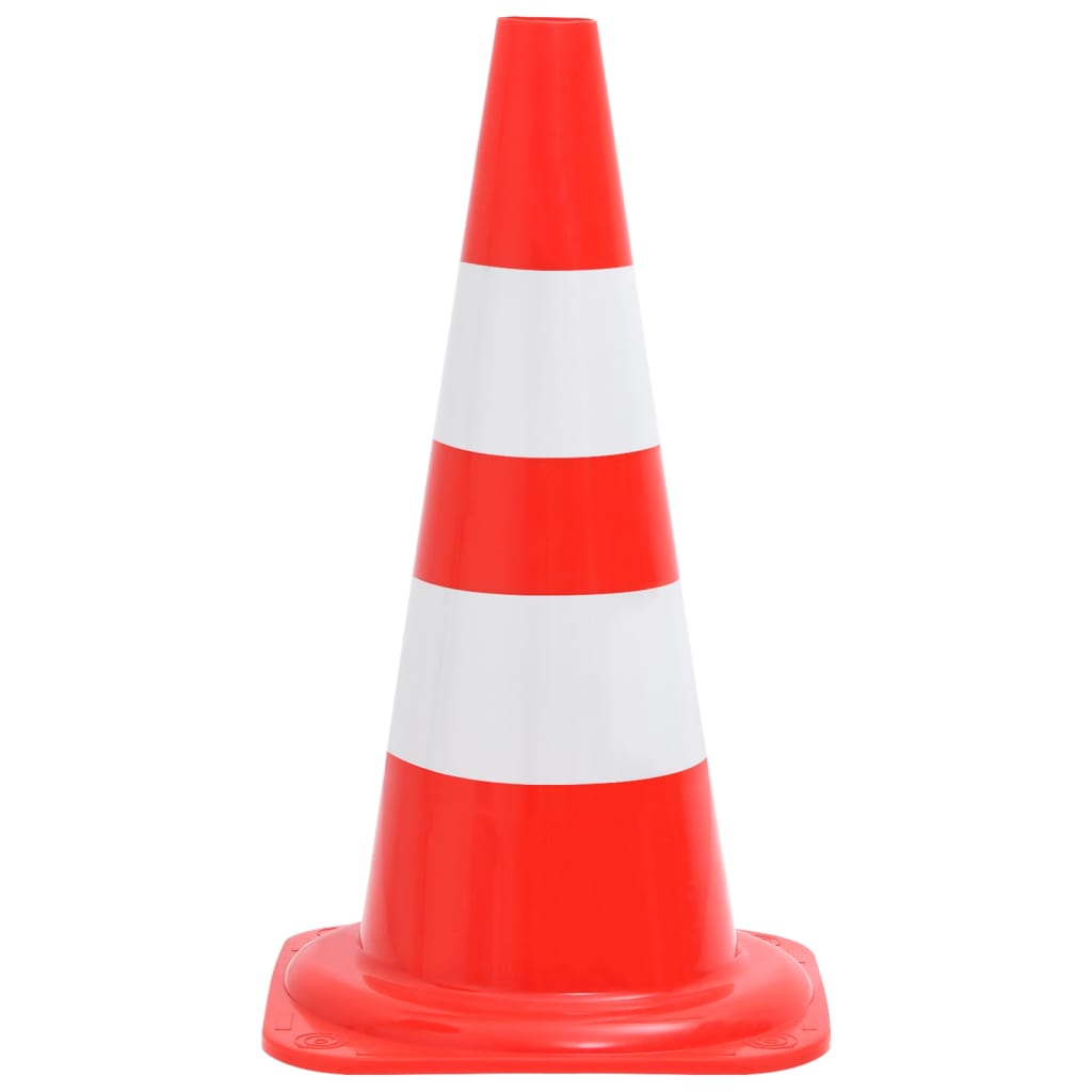 Set Segnaletica Coni Stradali e Catena da 10 m Rosso Bianco