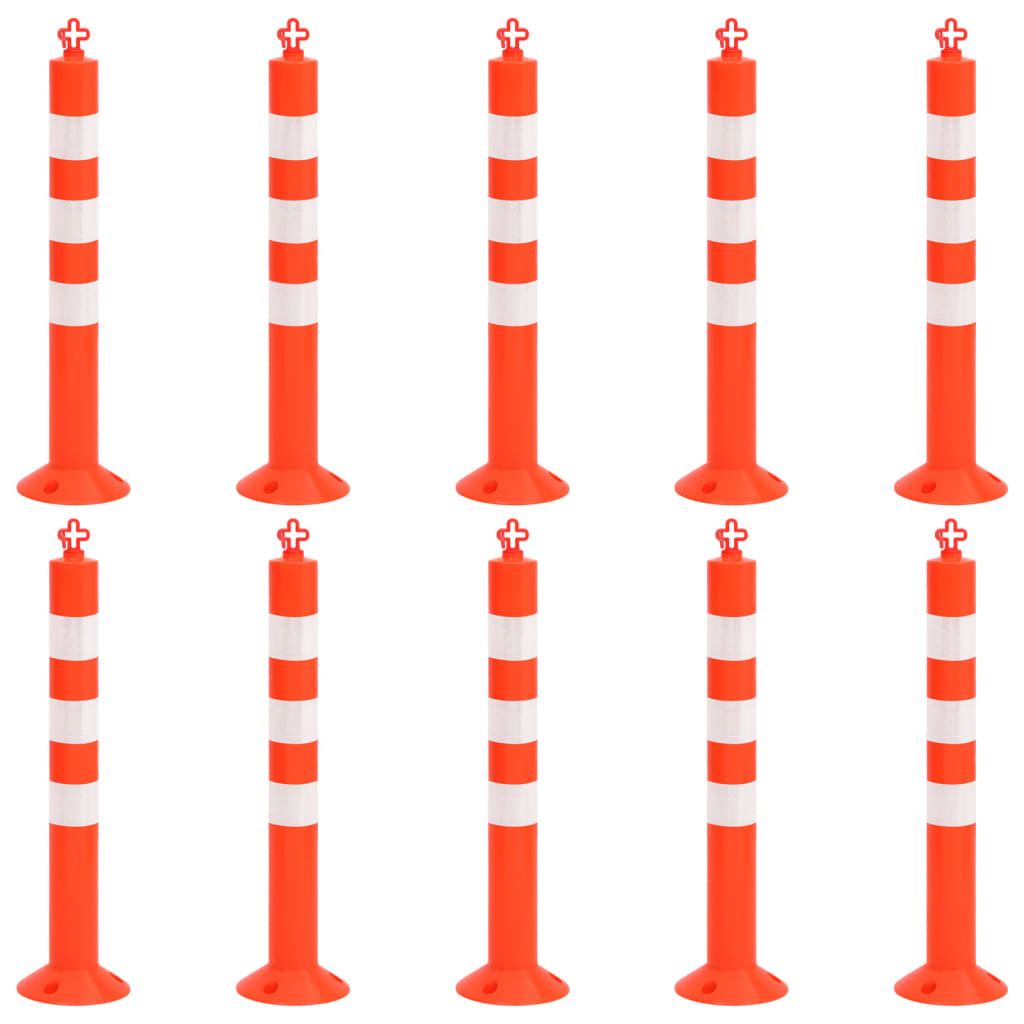 Dissuasori Traffico con Catena 10 pz 75 cm in PE