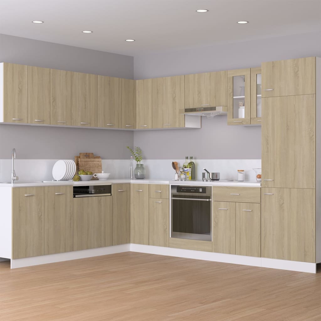 Pensile Angolare Rovere Sonoma 57x57x60 cm in Legno Multistrato