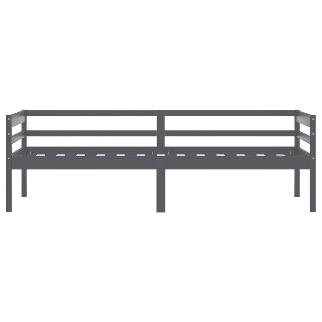 Giroletto Grigio Scuro in Legno Massello di Pino 90x200 cm