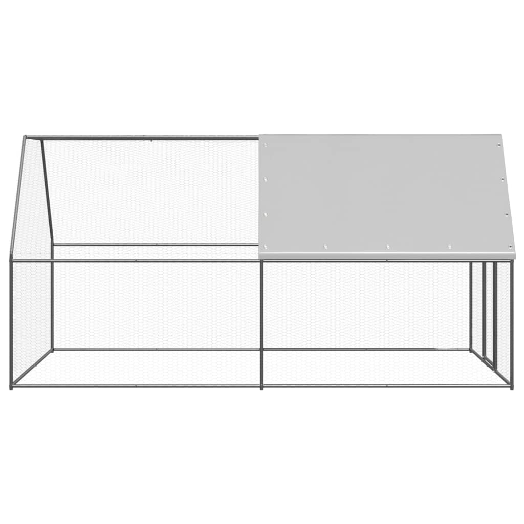 Pollaio da Esterno 2x4x2 m in Acciaio Zincato