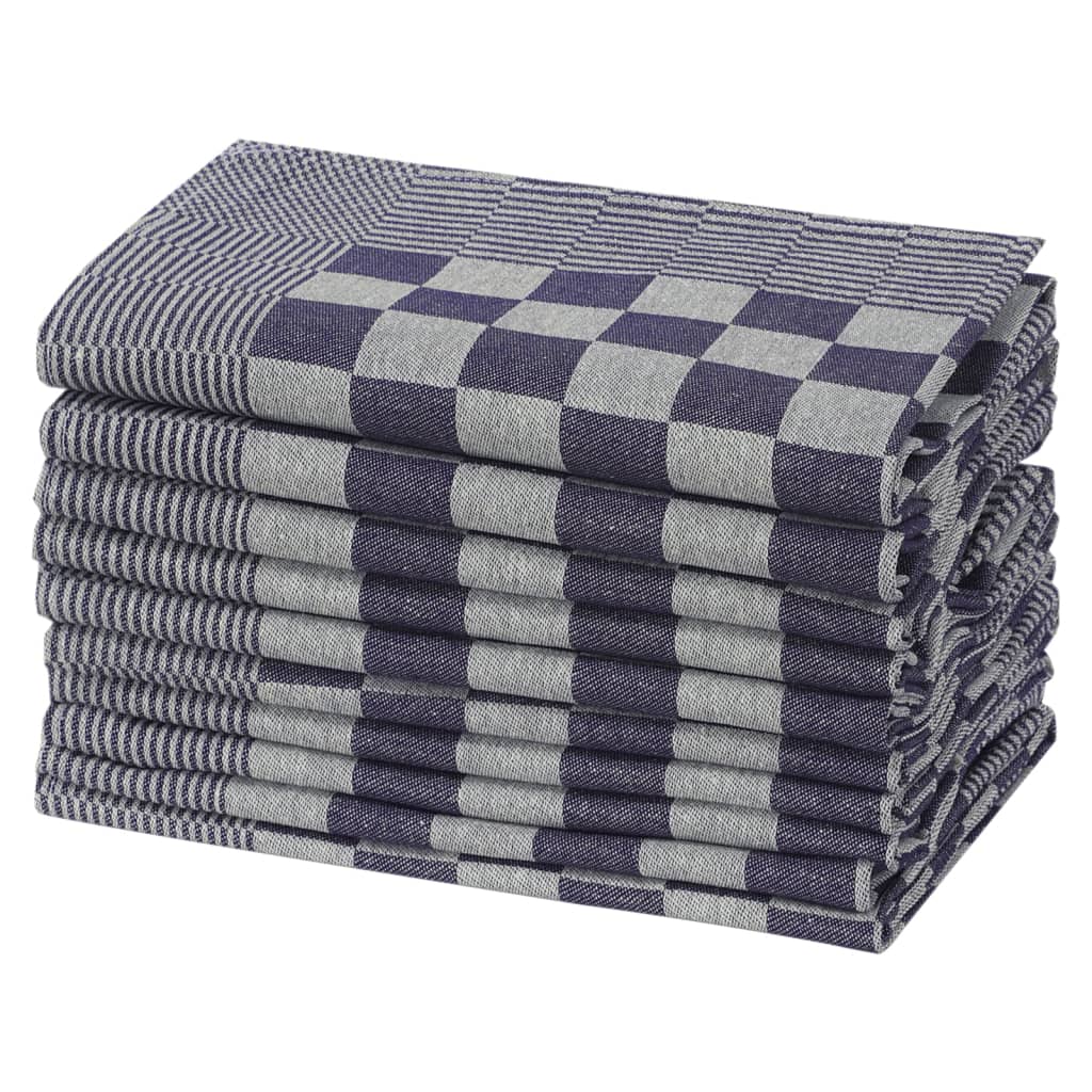 Strofinacci da Cucina 20 pz Blu e Bianchi 50x70 cm in Cotone
