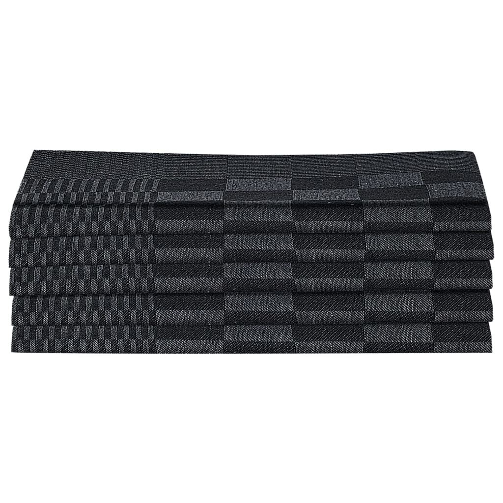 Set Strofinacci 10 pz in Cotone Nero e Grigio