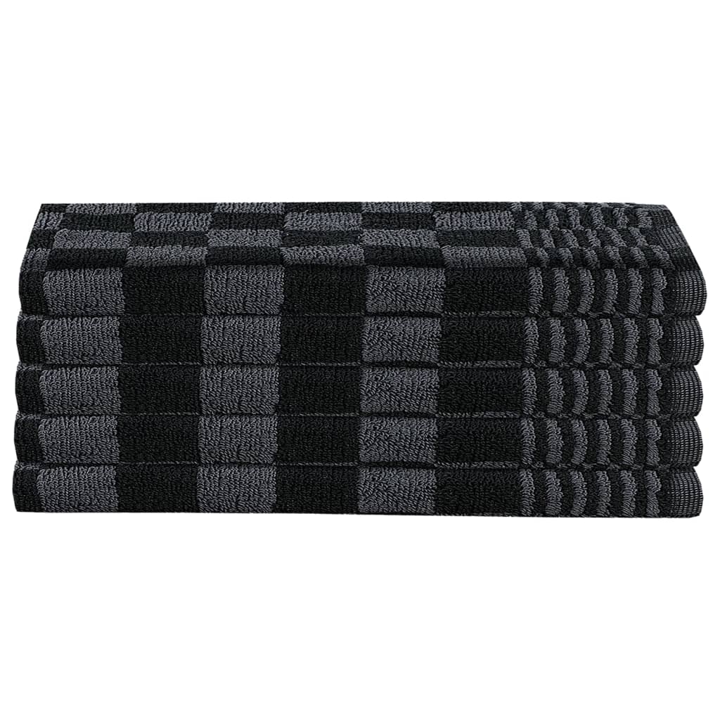 Set Strofinacci 10 pz in Cotone Nero e Grigio