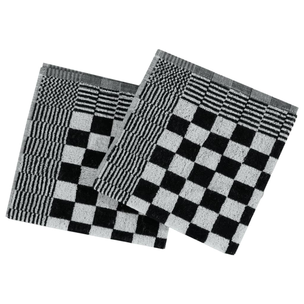Set Strofinacci 10 pz in Cotone Nero e Bianco