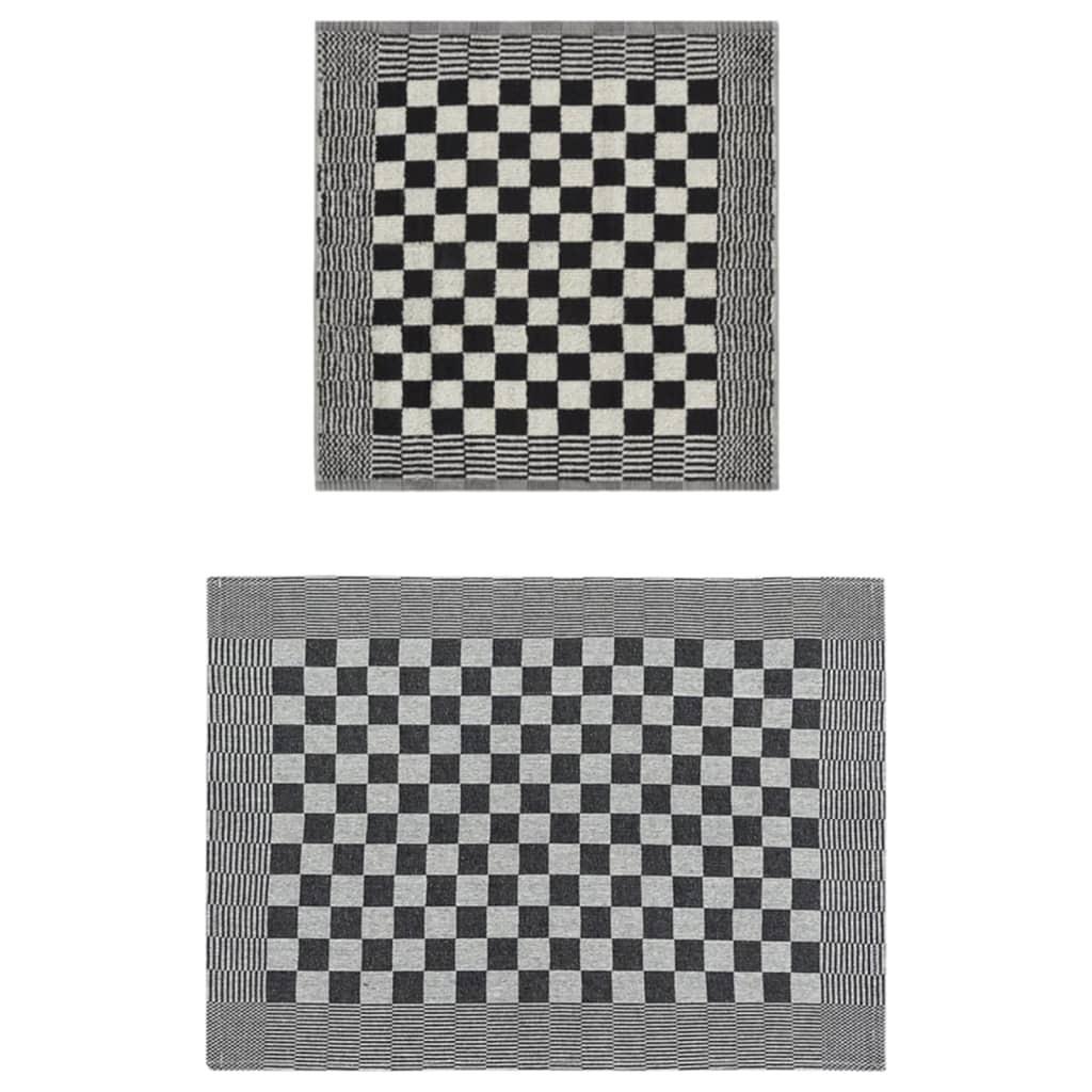 Set Strofinacci 20 pz in Cotone Nero e Bianco