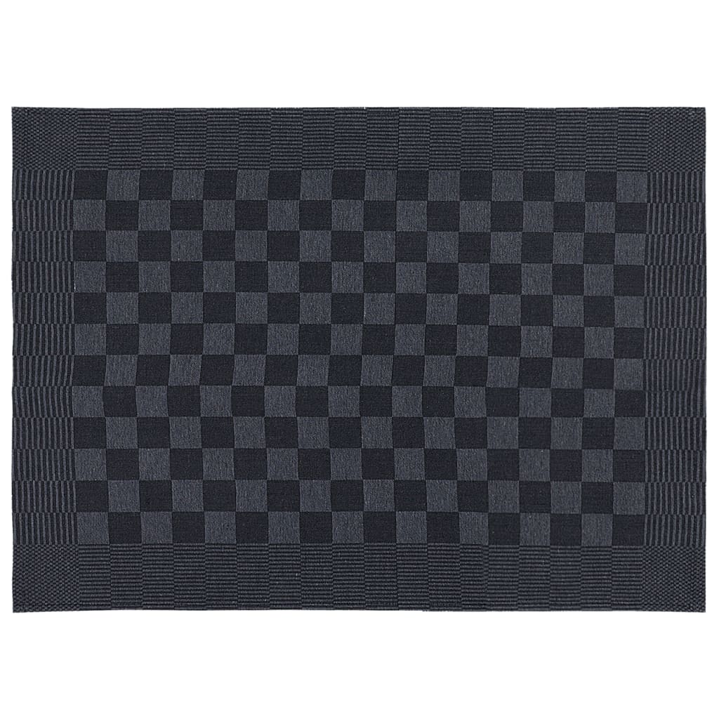 Set Strofinacci 15 pz con Guanti da Forno e Presine Cotone Nero