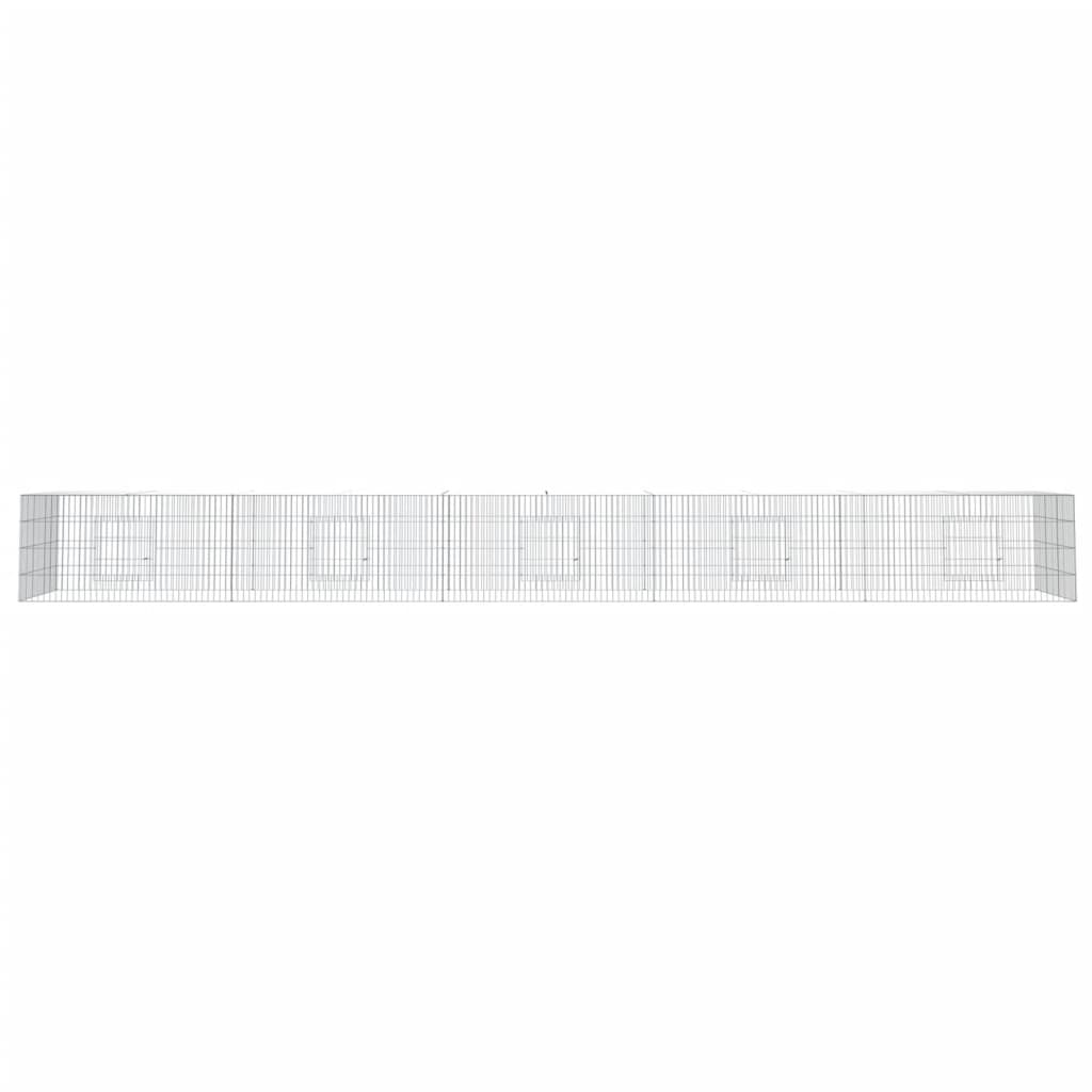 Conigliera con 5 Pannelli 541x109x54 cm Ferro Zincato