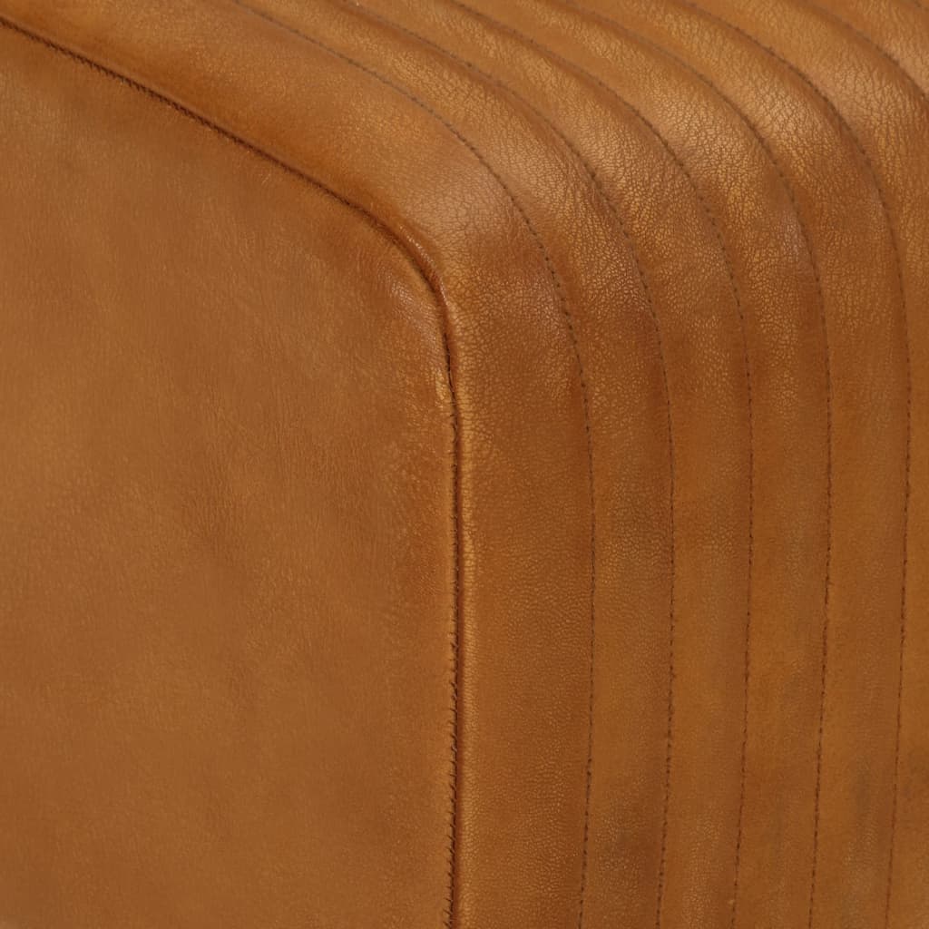 Panca Bok Marrone 107cm Vera Pelle di Capra e Massello di Mango