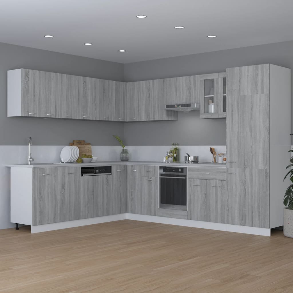 Mobile Pensile Grigio Sonoma 80x31x60 cm in Legno Multistrato