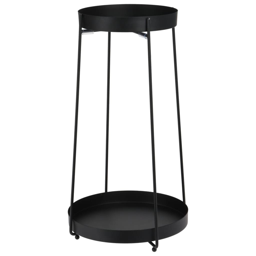 H&S Collection Supporti per Vasi di Fiori 2 pz in Metallo Nero