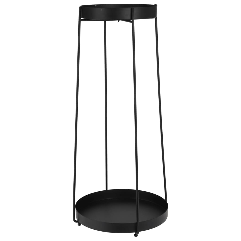 H&S Collection Supporti per Vasi di Fiori 2 pz in Metallo Nero