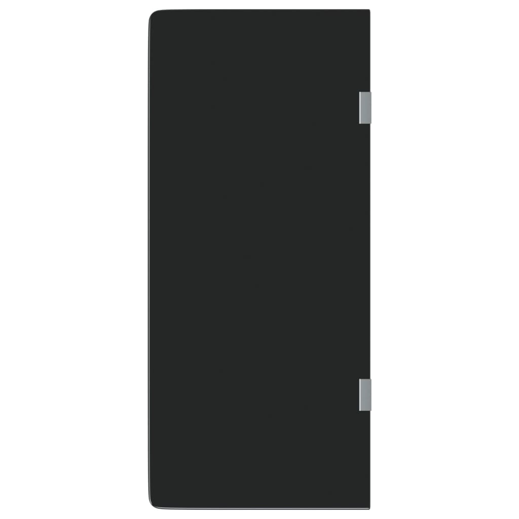 Schermo Orinatoio Parete Privacy Nero 90x40 cm Vetro Temperato