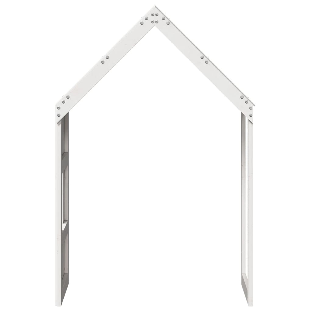 Tetto per Letto Bambini Bianco 60x99x139,5 Legno Massello Pino