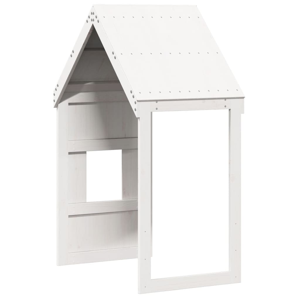 Tetto per Letto Bambini Bianco 60x99x139,5 Legno Massello Pino