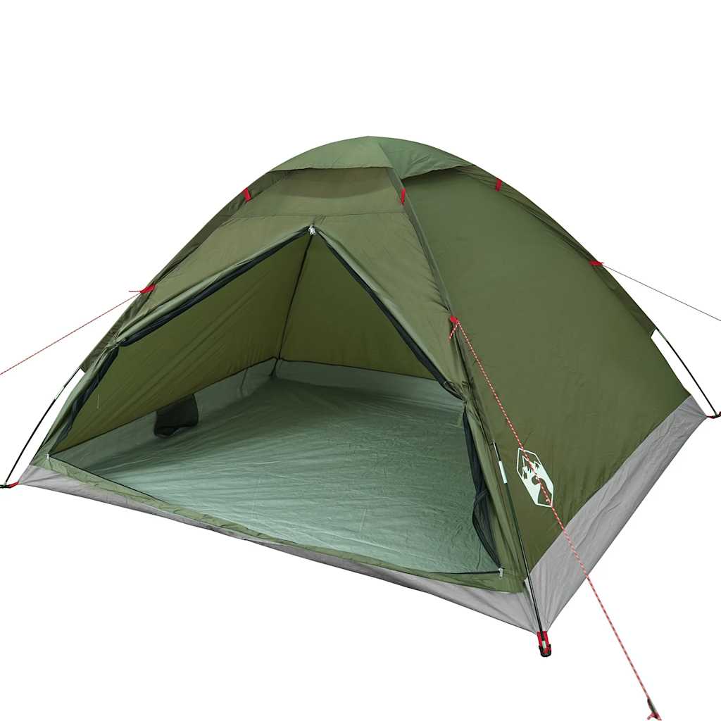Tenda da Campeggio a Cupola 4 Persone Verde Oliva Impermeabile