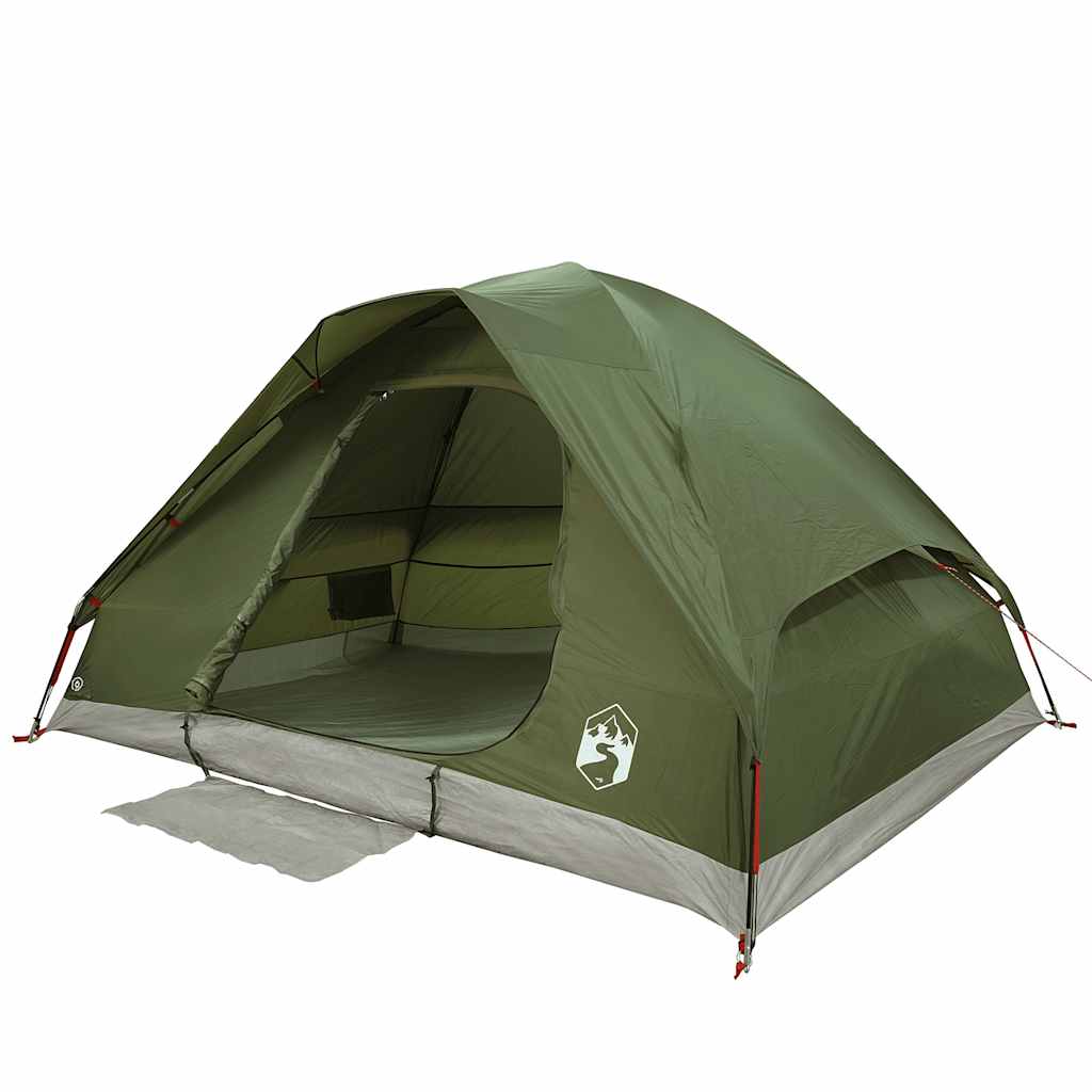 Tenda da Campeggio a Cupola 4 Persone Verde Oliva Impermeabile