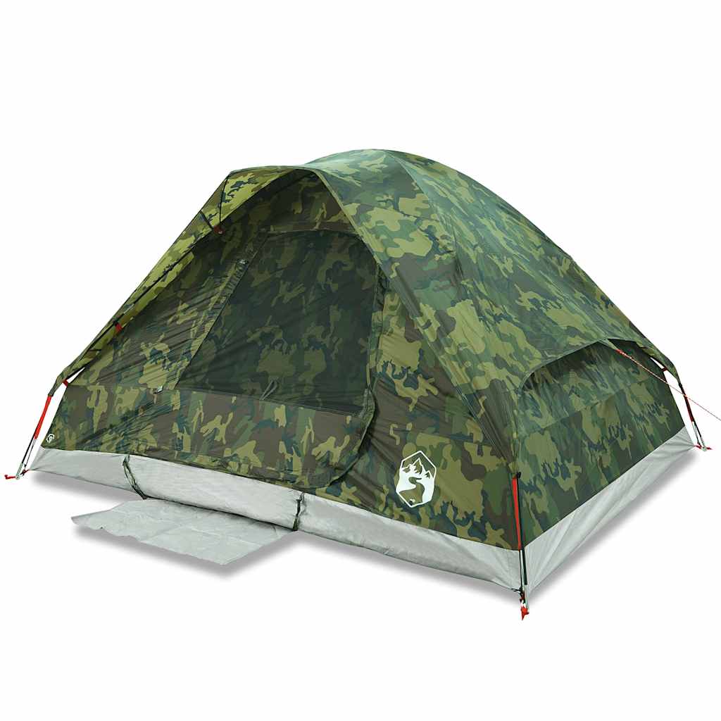 Tenda da Campeggio a Cupola 4 Persone Mimetica Impermeabile