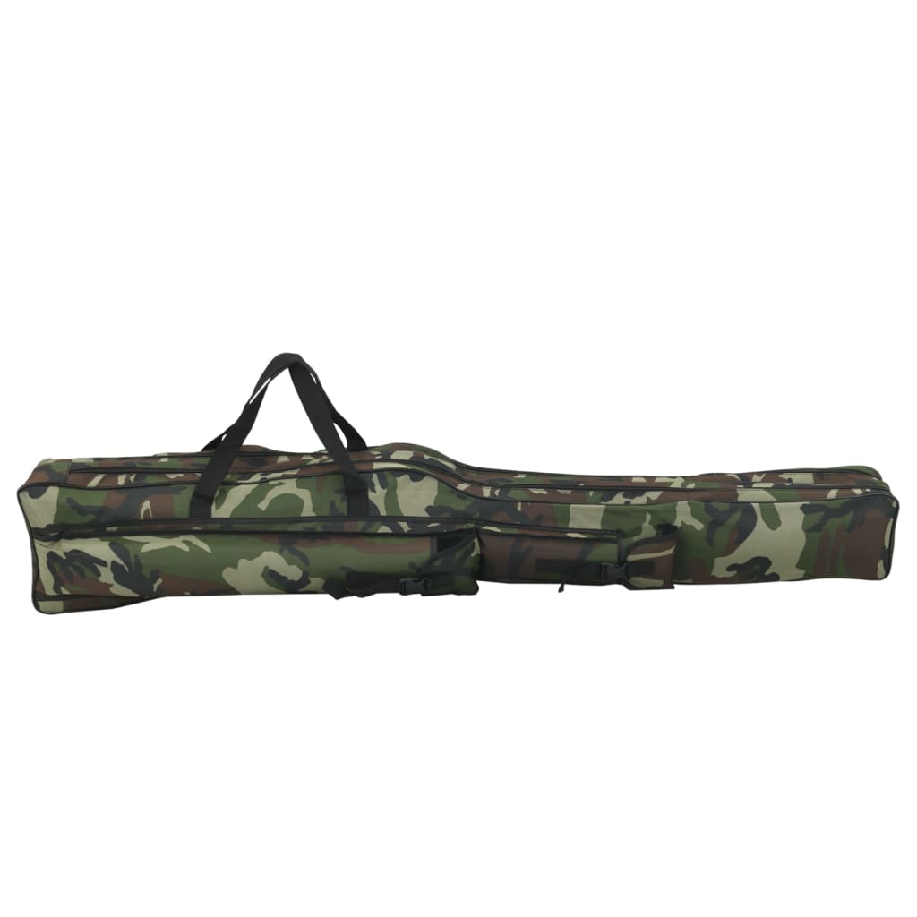 Borsa per Canna da Pesca Verde Mimetico 150 cm Tessuto Oxford