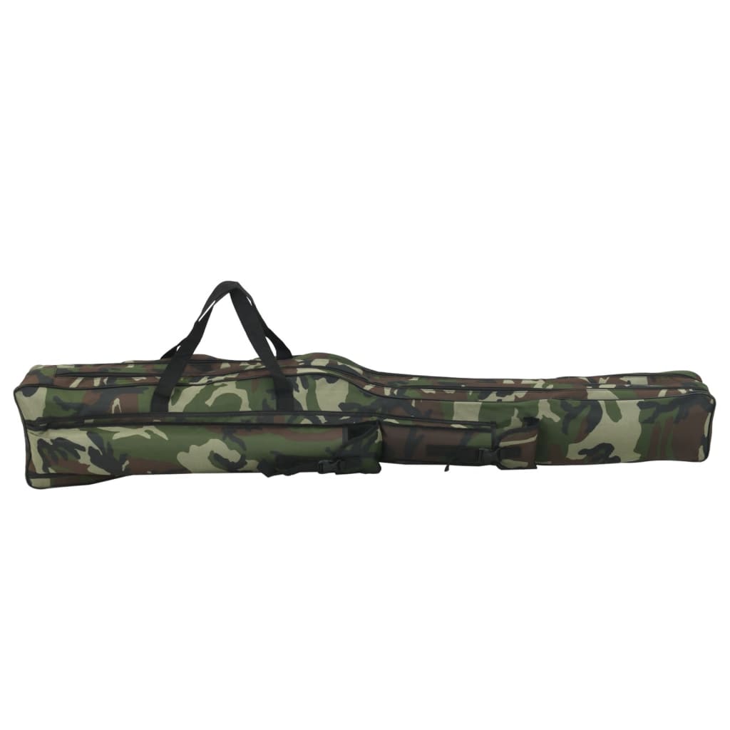 Borsa per Canna da Pesca Verde Mimetico 160 cm Tessuto Oxford