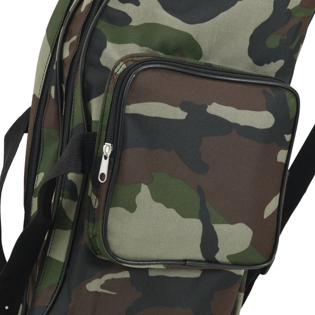 Borsa per Canna da Pesca Verde Mimetico 160 cm Tessuto Oxford