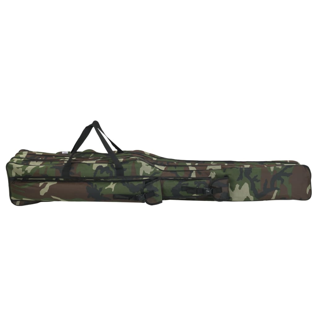 Borsa per Canna da Pesca Verde Mimetico 150 cm Tessuto Oxford